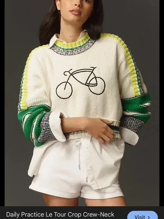 NWT Anthropologie Daily Practice Le Tour Crew Neck Sweater Size M - Picture 7 of 7